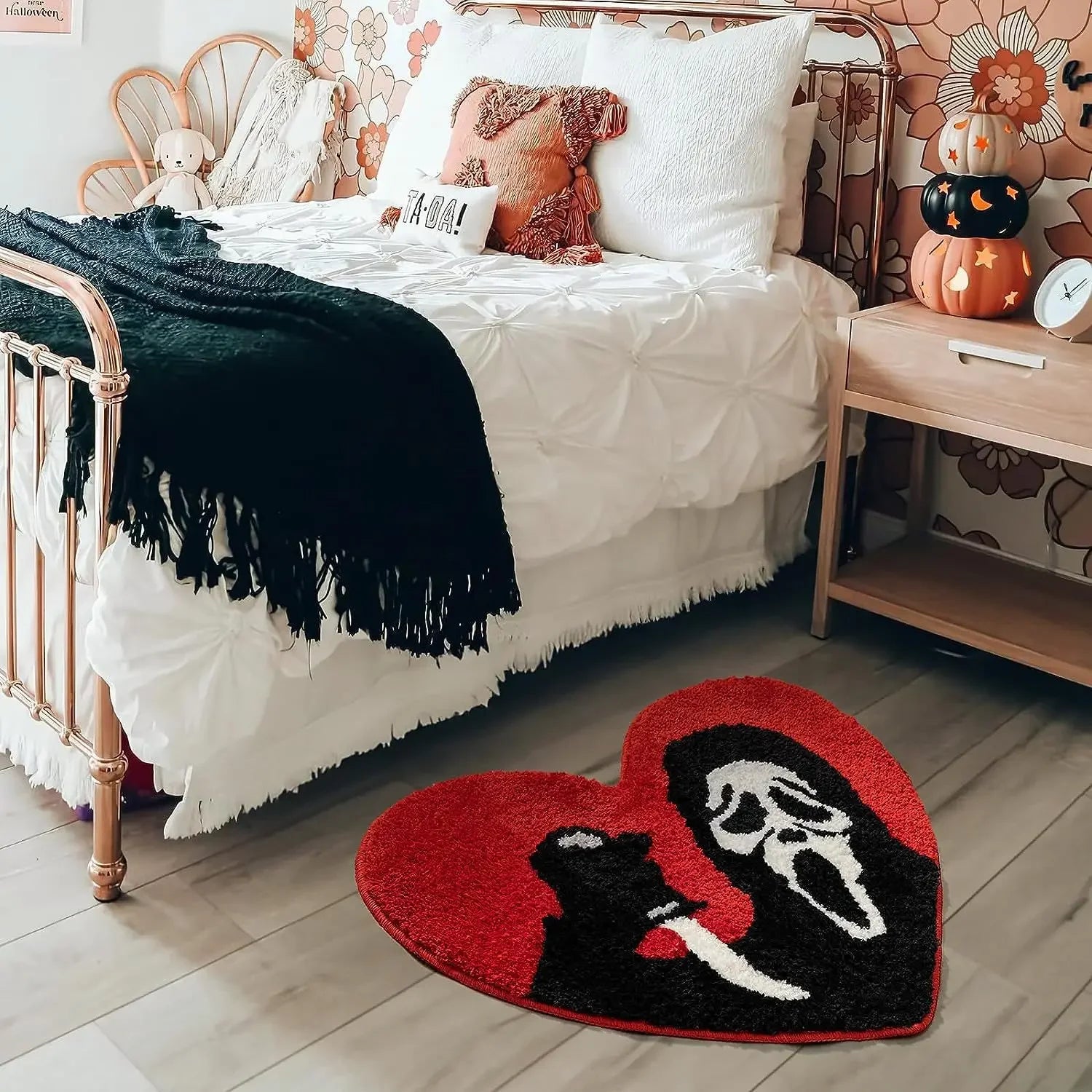 Nightmare Ultra Soft Absorbent Skull Non Slip Washable Mat