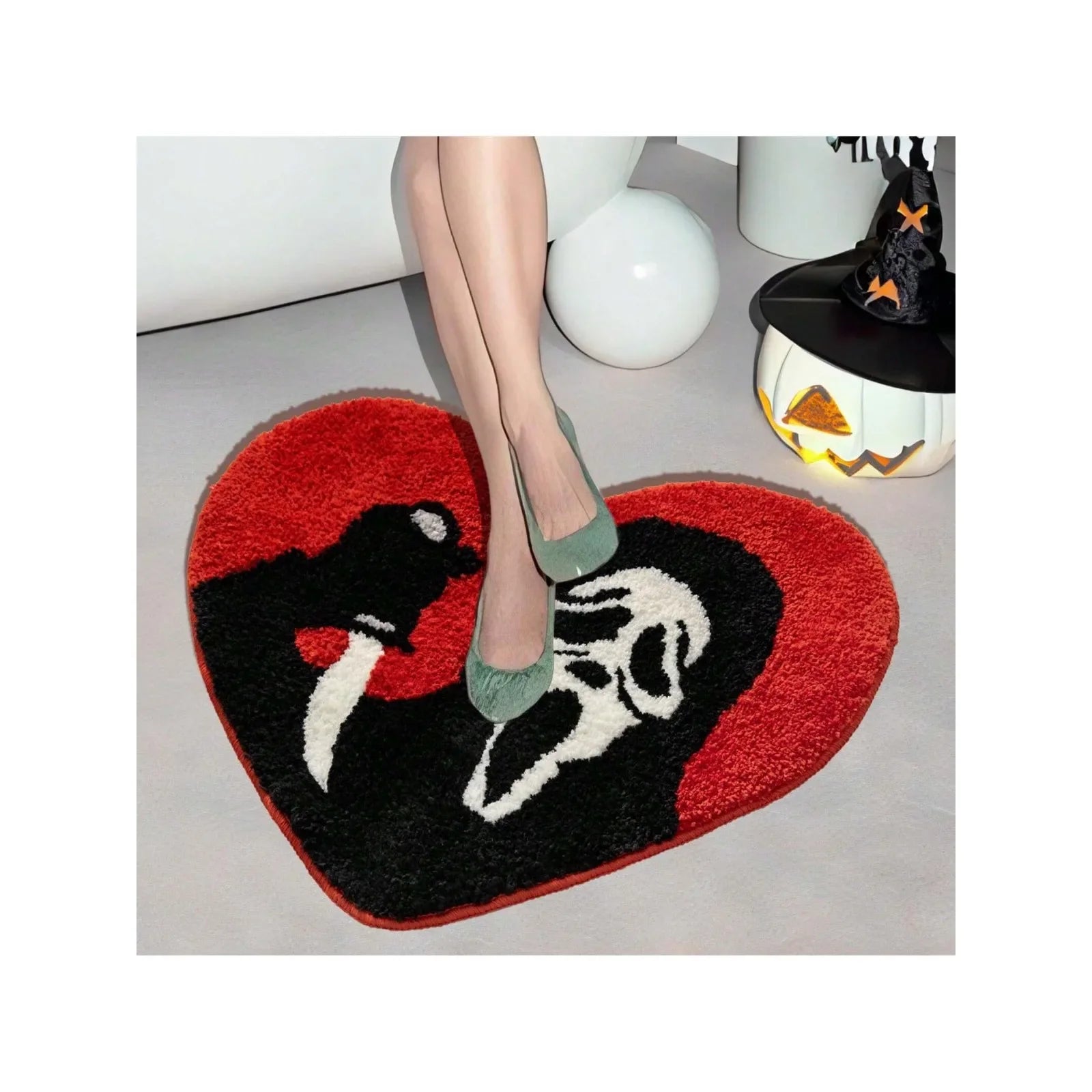 Nightmare Ultra Soft Absorbent Skull Non Slip Washable Mat