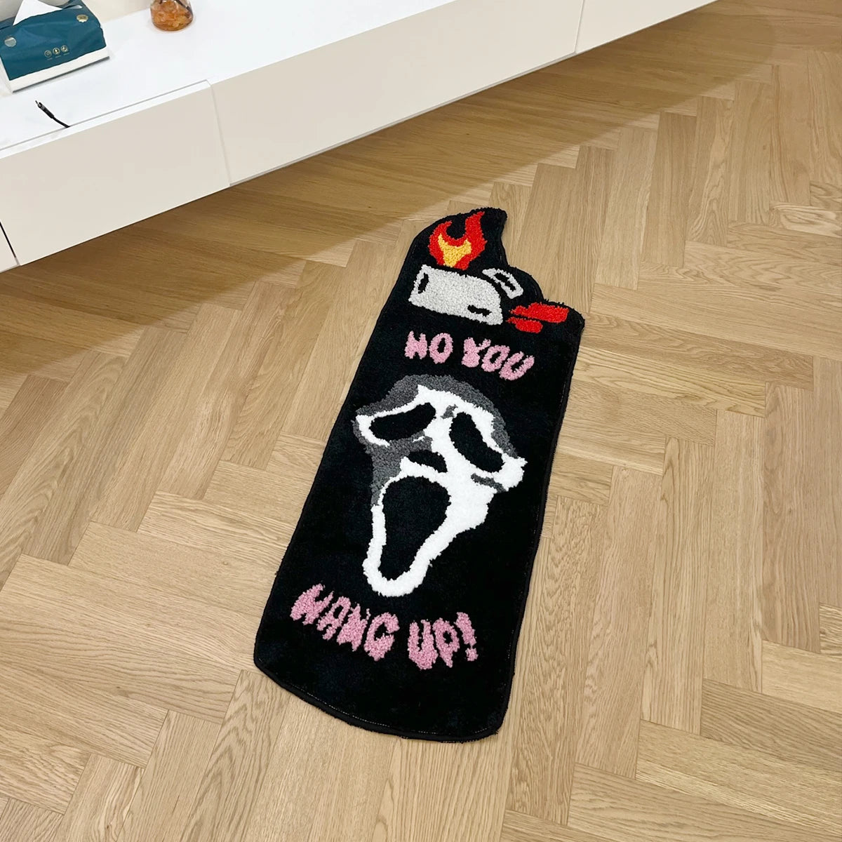 Black Ghost Lighter Flocking Bedroom Anti Slip Entrance Mat